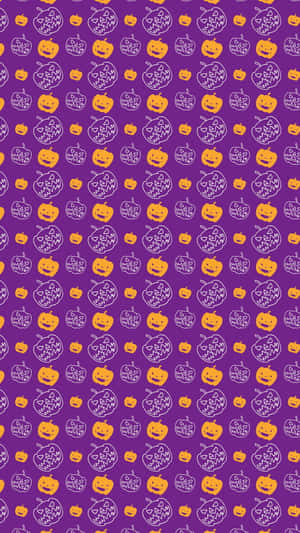 Cute Pumpkin Iphone Pattern Wallpaper