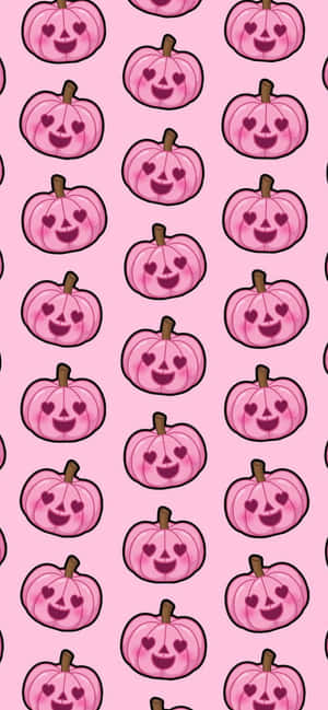 Cute Pumpkin Iphone Pink Wallpaper