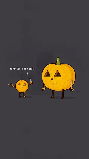 Cute Pumpkin Iphone Scary Wallpaper
