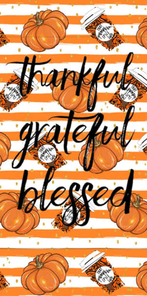 Cute Pumpkin Iphone Thankful Wallpaper