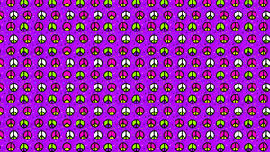 Cute Purple Peace Pattern Wallpaper