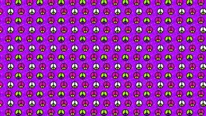 Cute Purple Peace Pattern Wallpaper