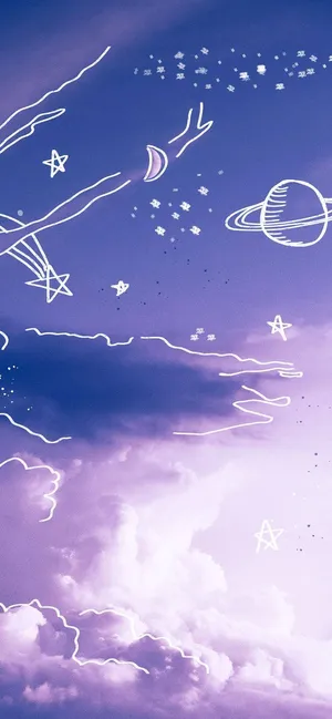 Cute Purple Sky Wallpaper