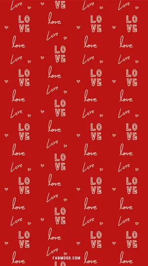 Cute Red Pattern Wallpaper