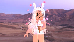 Cute Roblox With Ice Cream Wallpaper