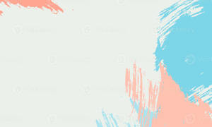 Cute Simple Aesthetic Desktop Paint Style Canvas Wallpaper