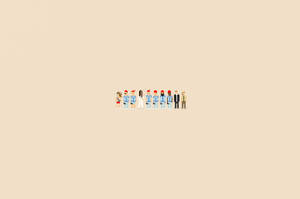 Cute Simple Aesthetic Mini People Desktop Wallpaper