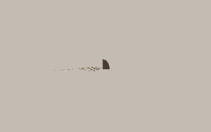 Cute Simple Aesthetic Minimal Shark Fin Desktop Wallpaper