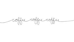 Cute Simple Coffee String Text Aesthetic Desktop Wallpaper