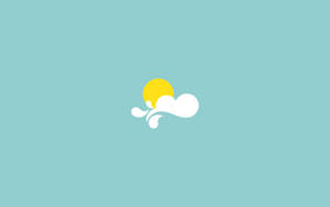 Cute Simple Mini Sun And Cloud Aesthetic Desktop Wallpaper