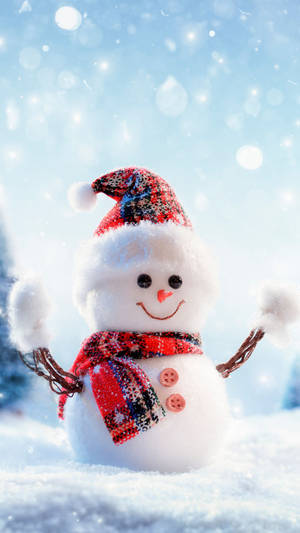 Cute Snowman Winter Iphone Wallpaper