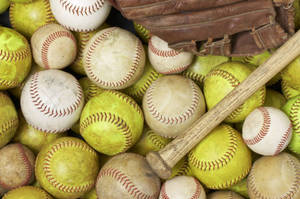 Cute Softball Items Wallpaper