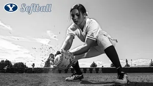 Cute Softball Lady Player Wallpaper