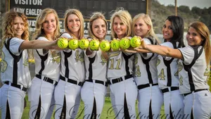 Cute Softball With Letters Wallpaper
