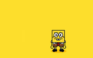 Cute Spongebob Cartoon Illustration Wallpaper