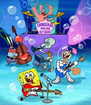 Cute Spongebob Hi-seas Concert Wallpaper