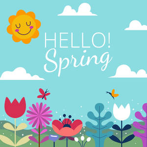 Cute Spring Art Wallpaper