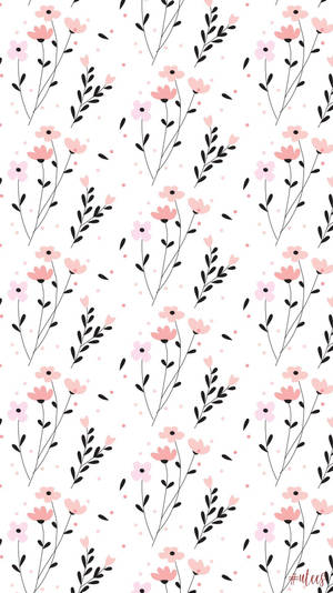 Cute Spring Flower Pattern Wallpaper