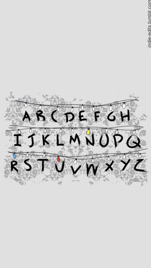 Cute Stranger Things Alphabet Letters Wallpaper