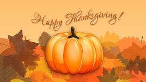 Cute Thanksgiving Big Pumpkin Wallpaper