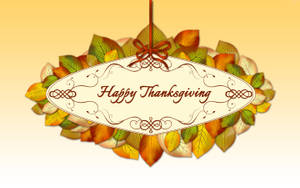 Cute Thanksgiving Leaf Art Wallpaper