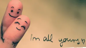 Cute Valentine's Day All Yours Wallpaper