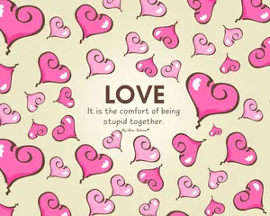 Cute Valentine's Day Love Quote Wallpaper