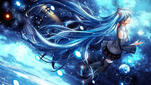 Cute Woman Hatsune Miku Wallpaper