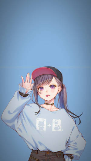 Cute Woman Oversize Longsleeve Wallpaper