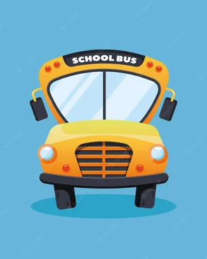 Cute Yellow School Bus Clipart Wallpaper