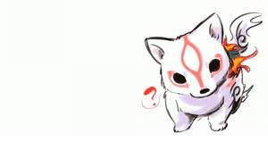 Cute Young Wolf Okami Wallpaper