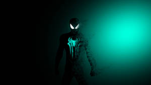 Cyan And Black Spiderman Wallpaper