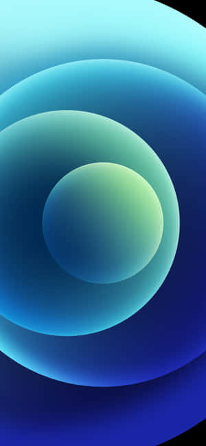 Cyan And Blue Circles Standard Phone Wallpaper