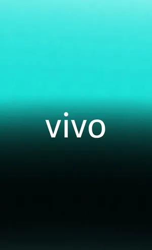 Cyan Gradient Vivo Logo Wallpaper
