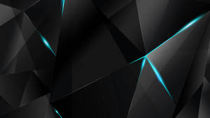 Cyan Polygon Corners Wallpaper