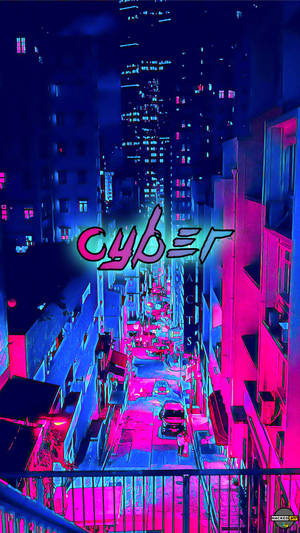 Cyber City Street Wallpaper