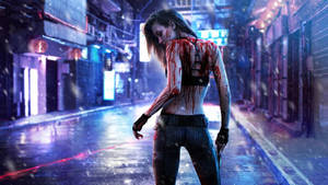 Cyberpunk 1920x1080 Badass Female Character Wallpaper