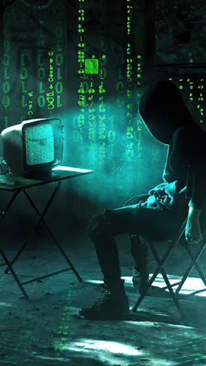 Cyberpunk Hackerwithi Phone.jpg Wallpaper