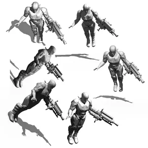 Cyborg Tonal Contrast Wallpaper