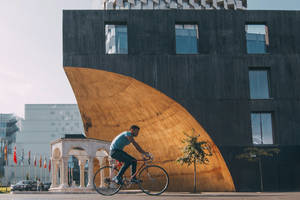 Cycling On Tid Tower Albania Wallpaper