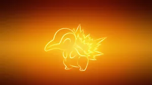 Cyndaquil Outline Wallpaper