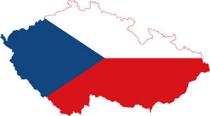 Czech Republic Flag Encased In Country Map Wallpaper
