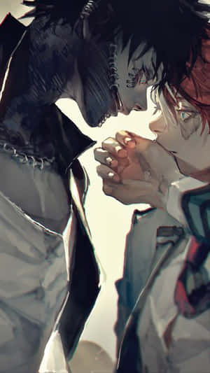 Dabi Kisses A Girl Phone Wallpaper
