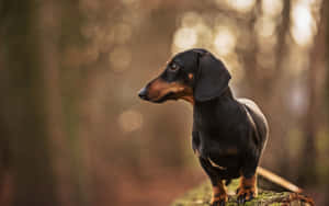 Dachshund In Forest Wallpaper