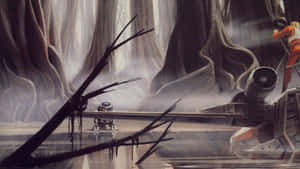 Dagobah_ Xwing_ Landing Wallpaper