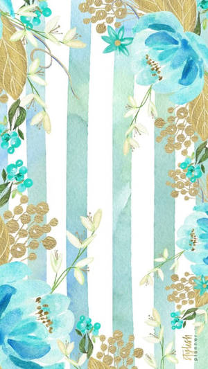 Dainty Blue Flower Iphone Wallpaper