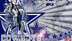 Dallas Cowboys Blue Star Members Clashing Wallpaper