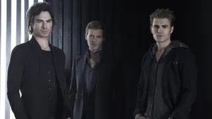 Damon, Klaus, And Stefan From The Vampire Diaries Wallpaper