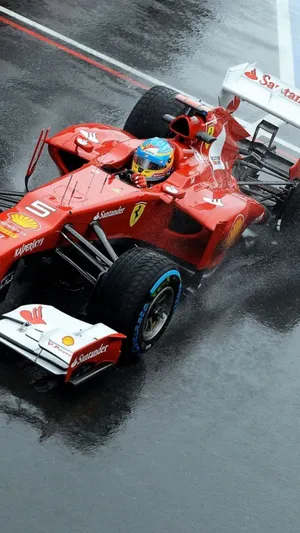 Damp Track Ferrari Iphone Wallpaper