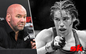 Dana White Photo Next To Julianna Peña Wallpaper